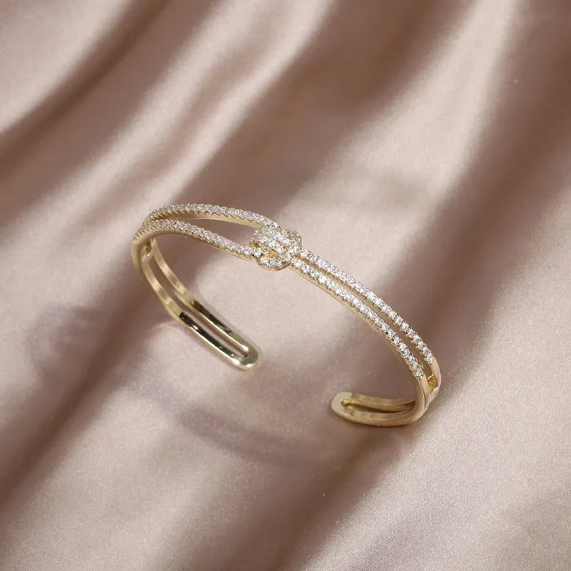Gold Plated & Zirconia Crystals Bangles