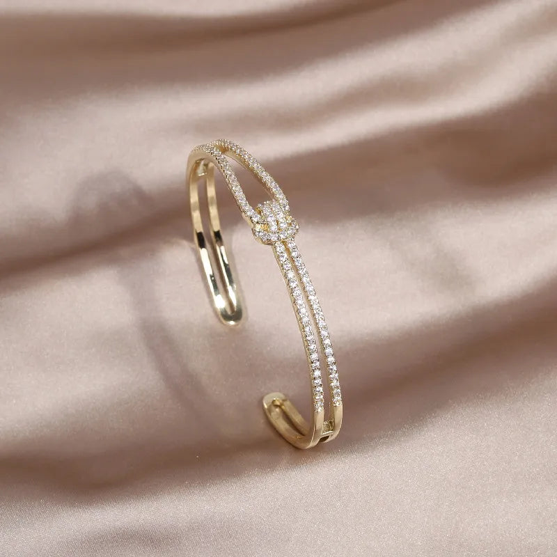 Gold Plated & Zirconia Crystals Bangles