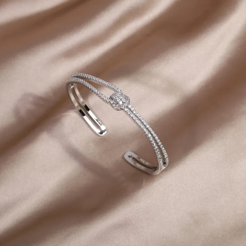 Gold Plated & Zirconia Crystals Bangles