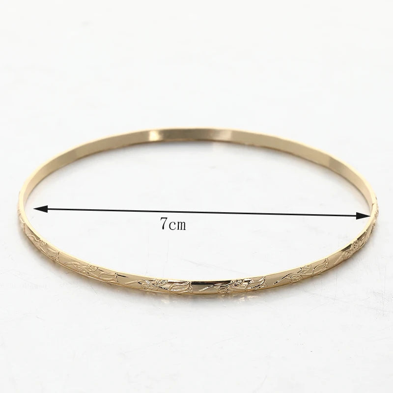 Gold Plated Slim Bangles W10