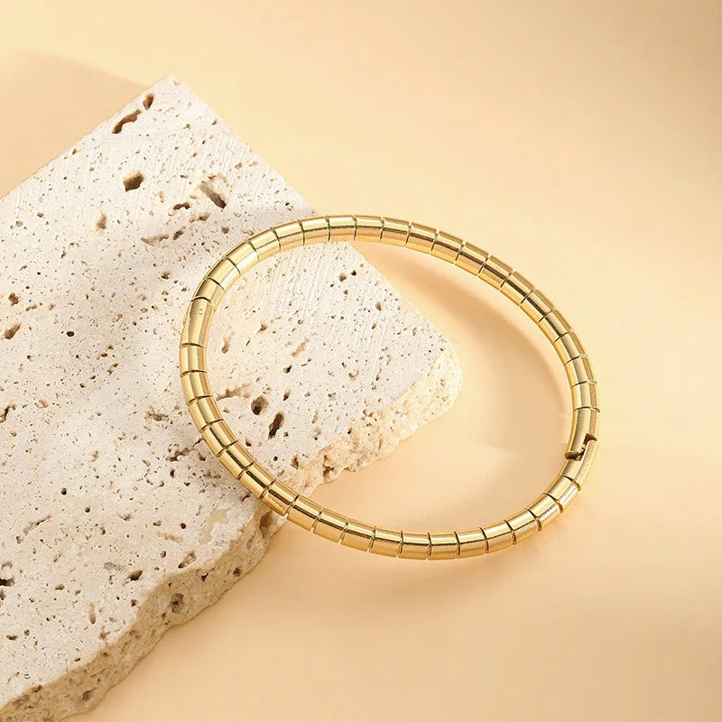 Gold Plated Stainless Steel Bangles W12