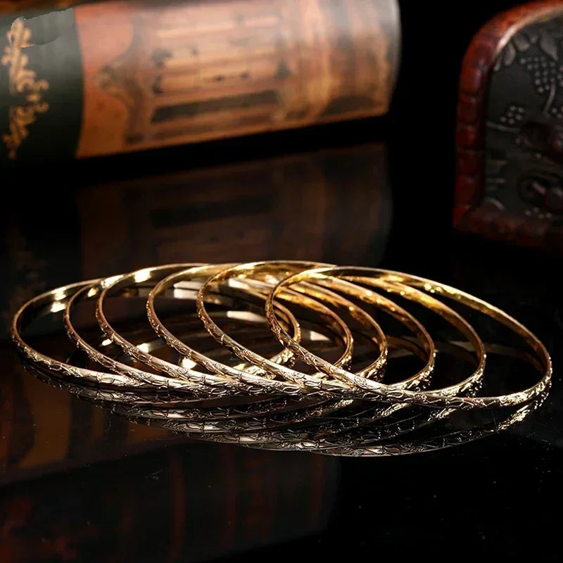 Gold Plated Slim Bangles W10