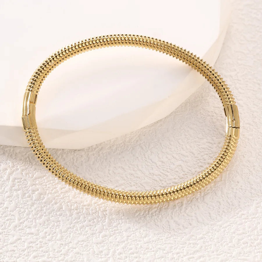 Gold Plated Stainless Steel Bangles W12