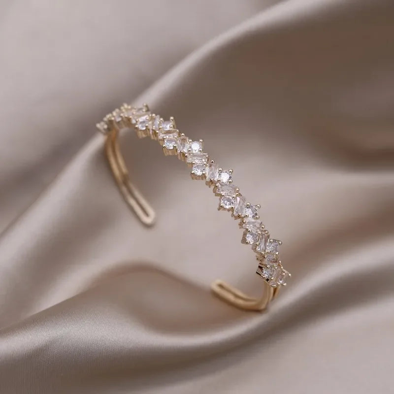 Gold Plated & Zirconia Crystals Bangles