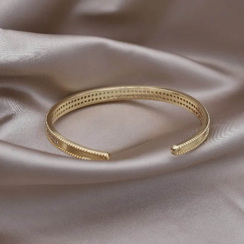 Gold Plated & Zirconia Crystals Bangles