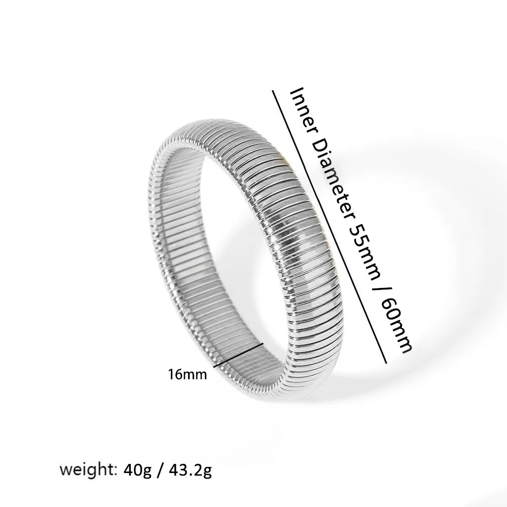Fashion Bangle Elastic Gold Plated W5