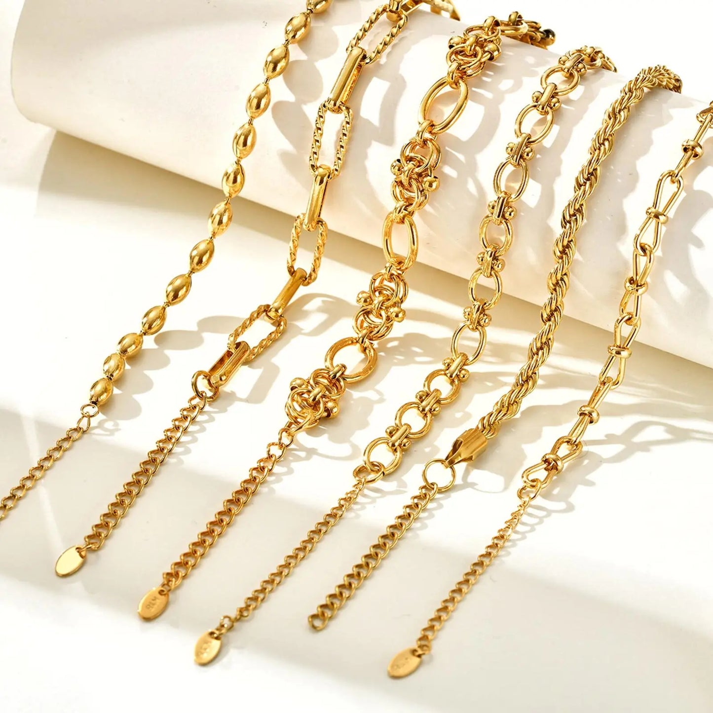 Gold Plated Bracelet Link Chain (single piece) W9