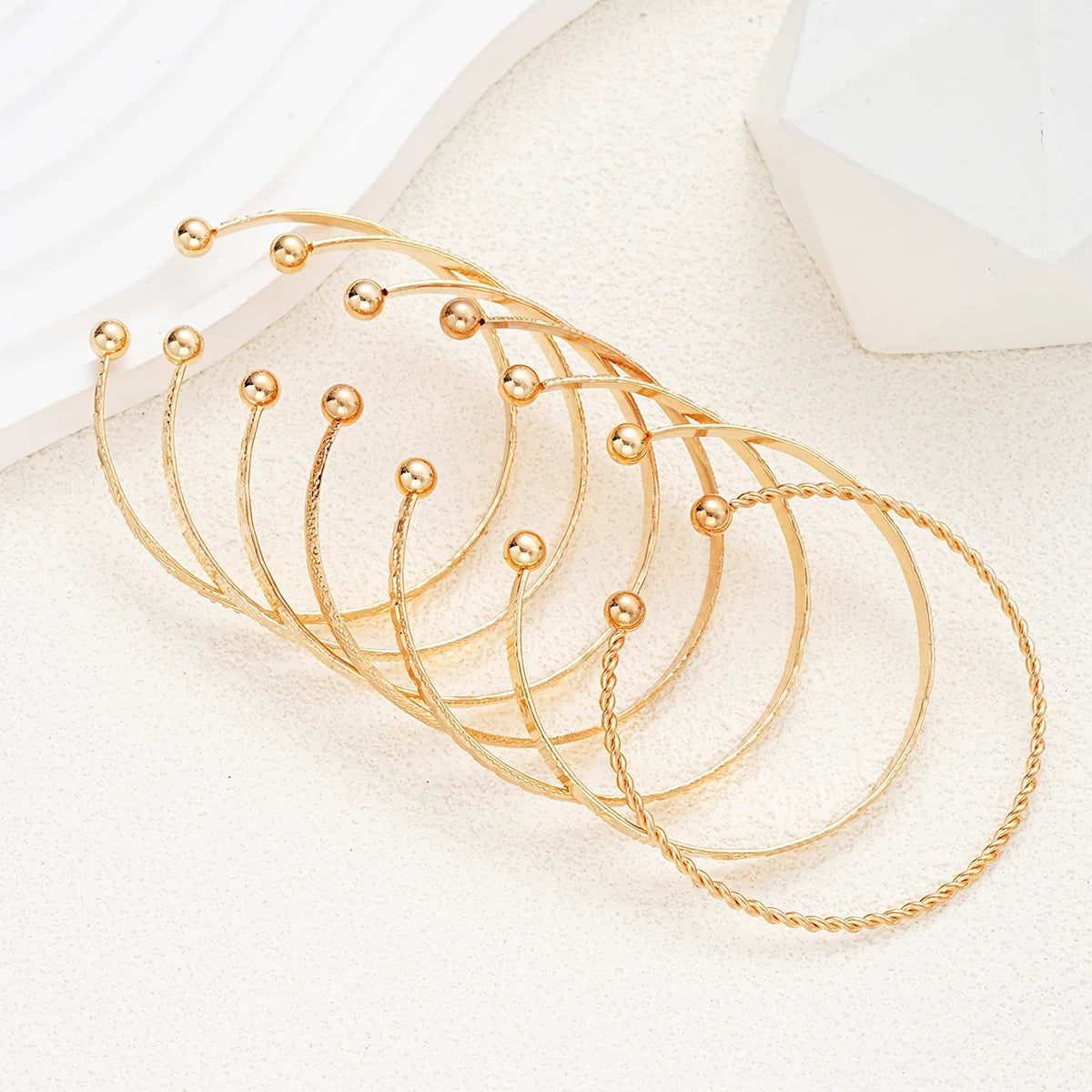 Gold Plated Bangles 7 pieces W2