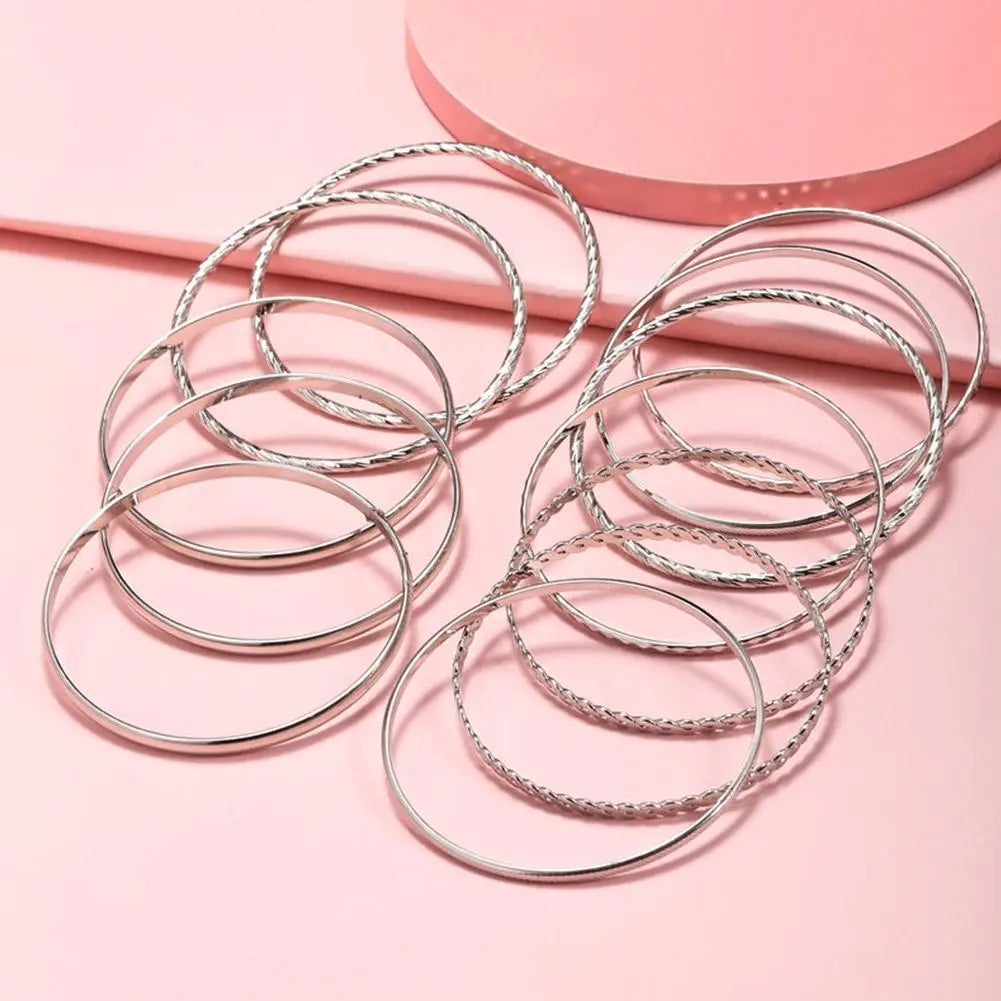 Gold Plated Bangles 12 pieces set W11