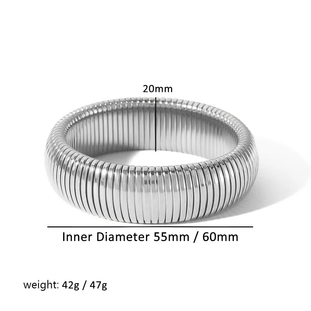 Fashion Bangle Elastic Gold Plated W5