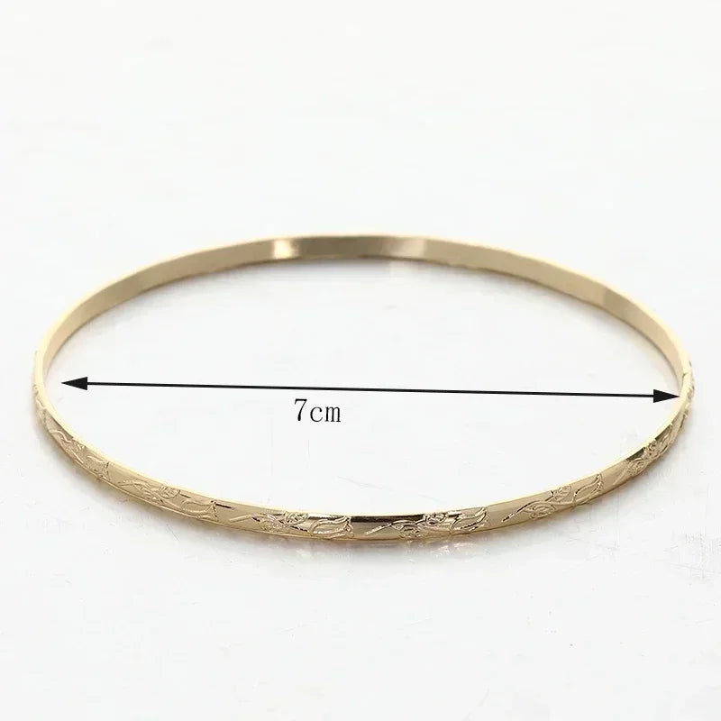 Gold Plated Slim Bangles W10