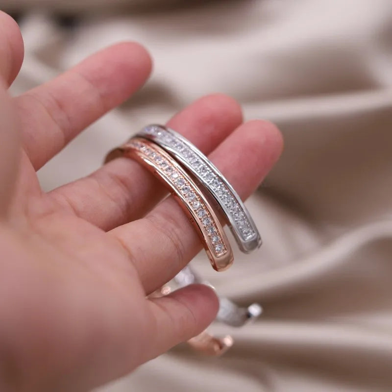 Gold Plated & Zirconia Crystals Bangles