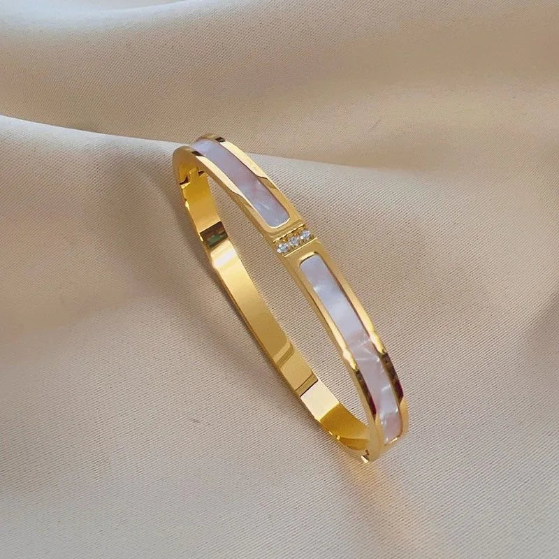 Gold Plated Stainless Steel Bangles W12