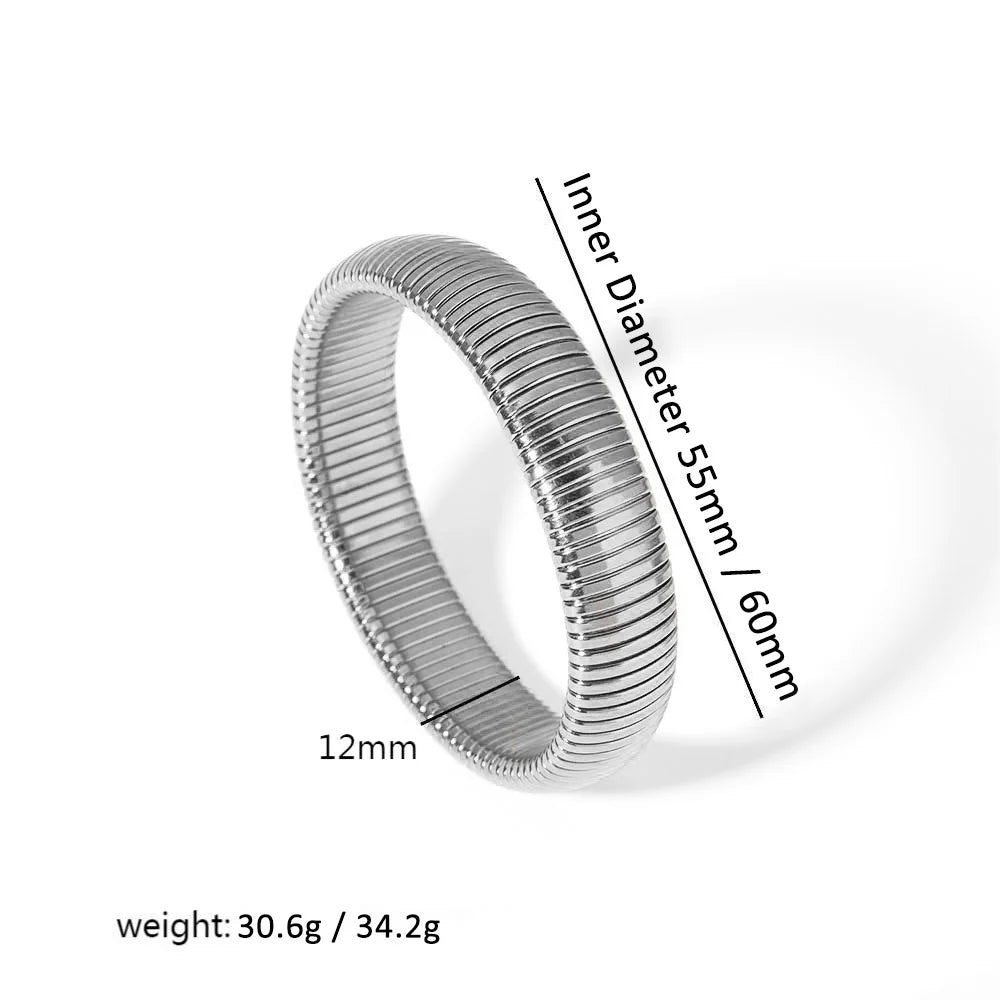 Fashion Bangle Elastic Gold Plated W5