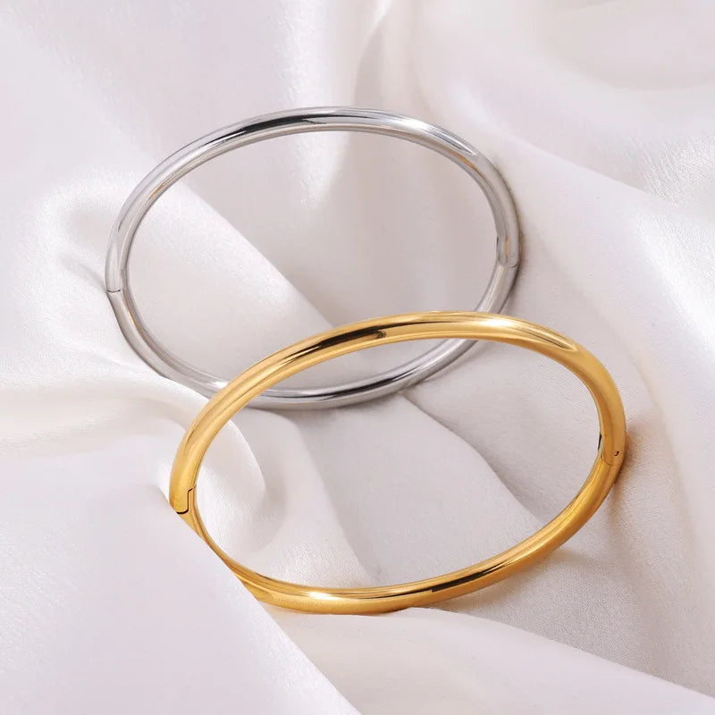 Gold Plated Stainless Steel Bangles W12