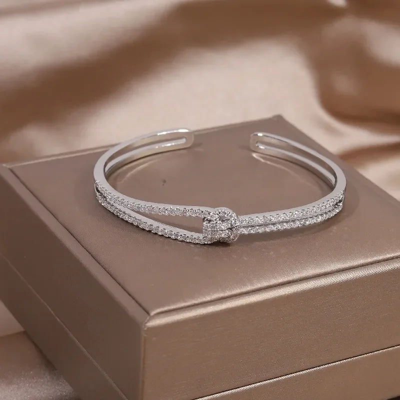 Gold Plated & Zirconia Crystals Bangles