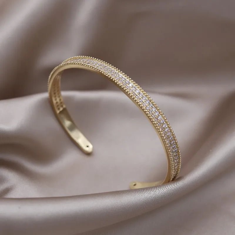 Gold Plated & Zirconia Crystals Bangles