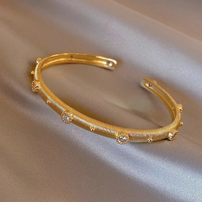 Gold Plated & Zirconia Crystals Bangles