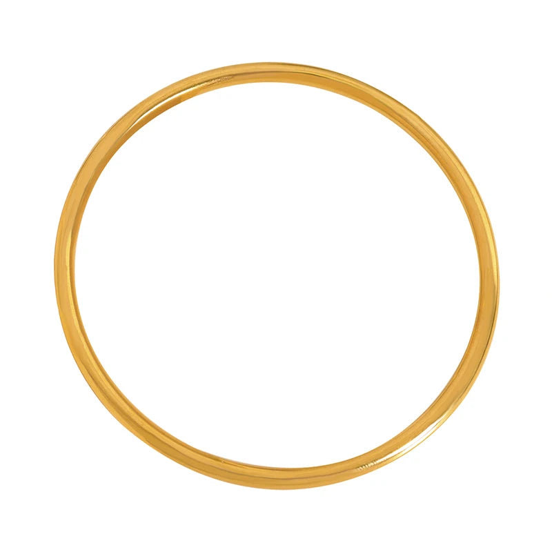 Gold Plated Round Bangle (Single piece) W6