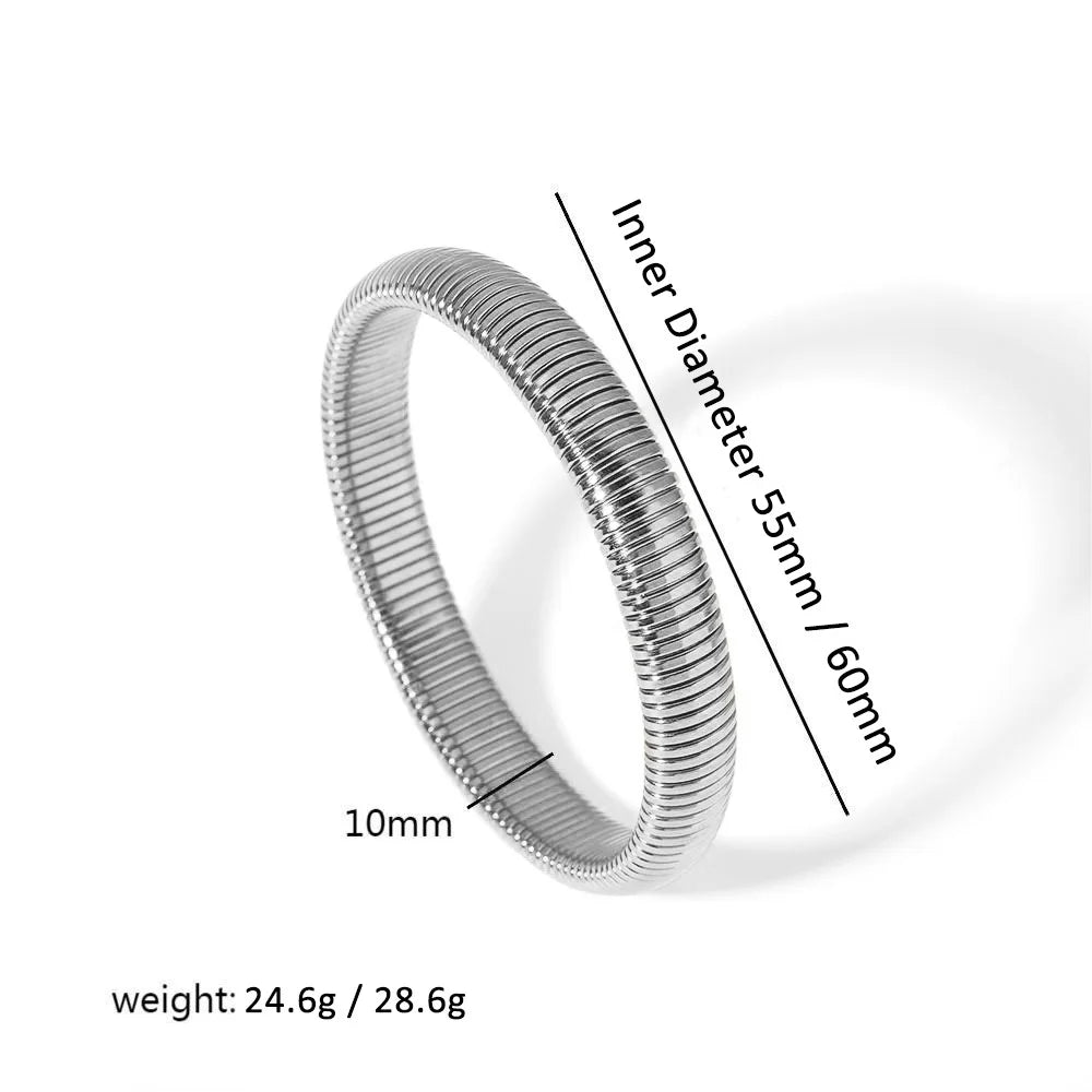 Fashion Bangle Elastic Gold Plated W5