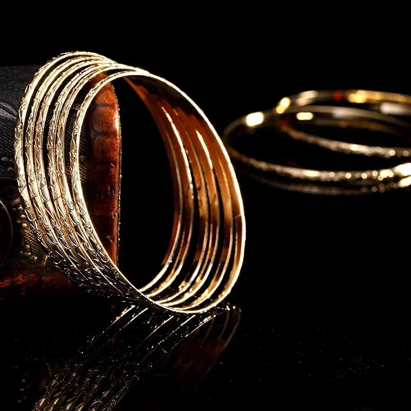 Gold Plated Slim Bangles W10