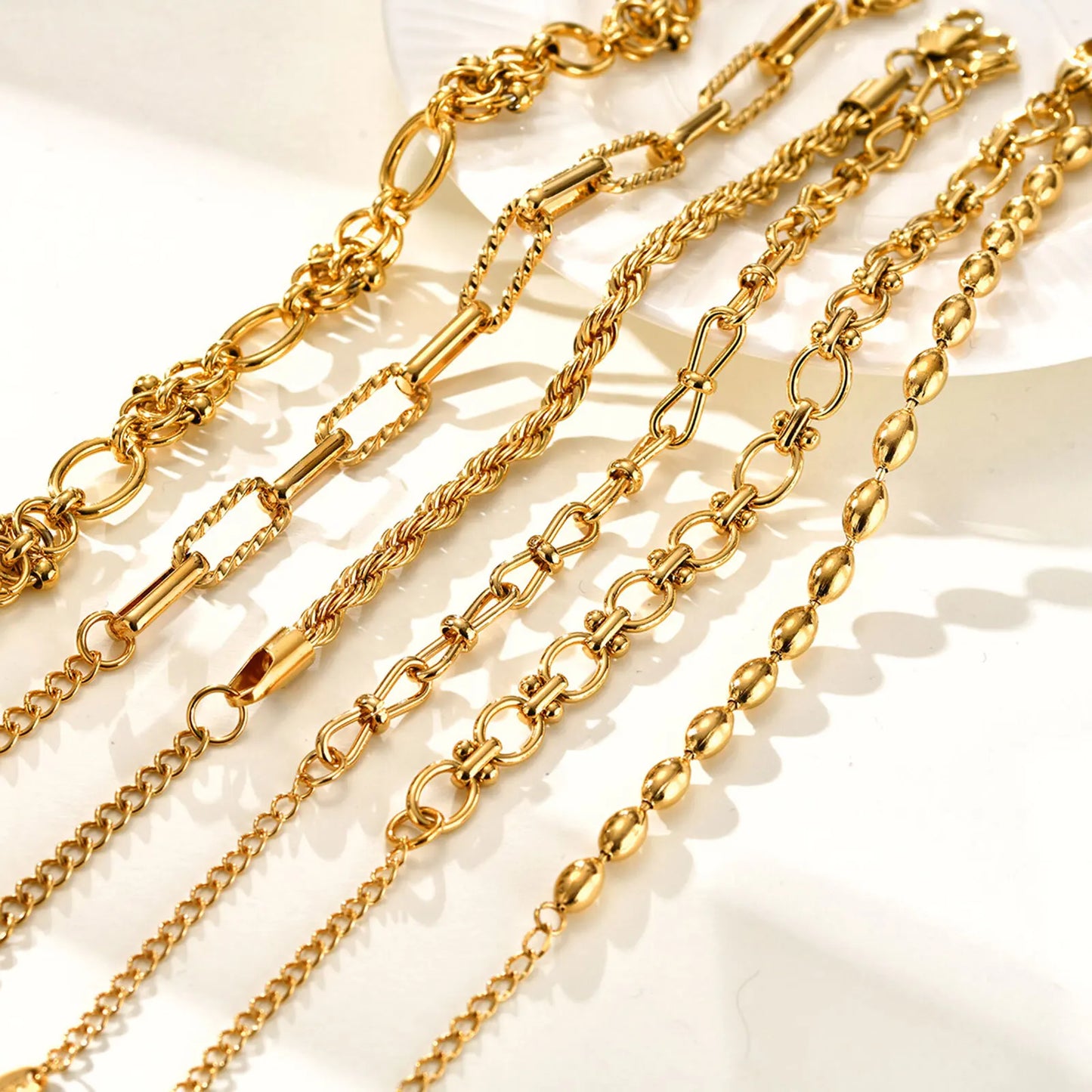 Gold Plated Bracelet Link Chain (single piece) W9