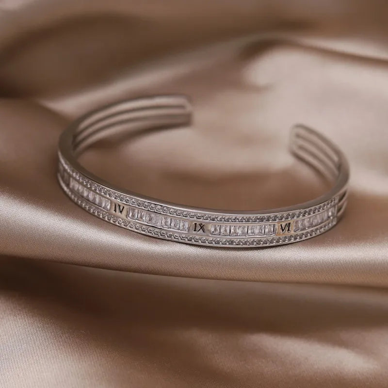 Gold Plated & Zirconia Crystals Bangles