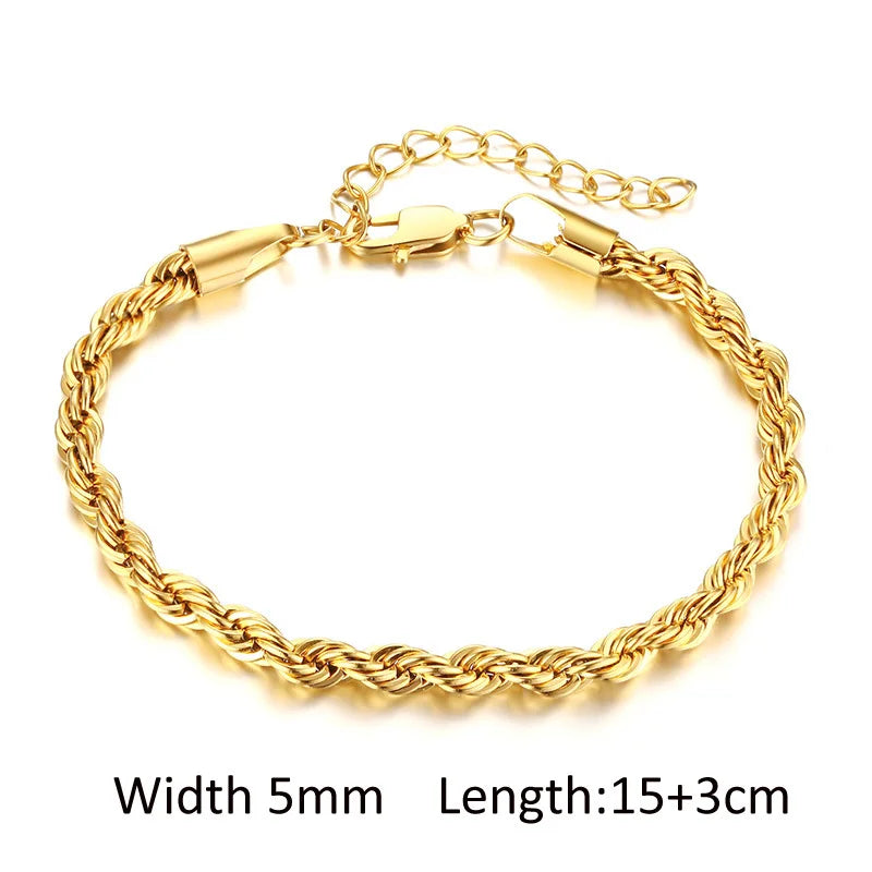 Gold Plated Bracelet Link Chain (single piece) W9