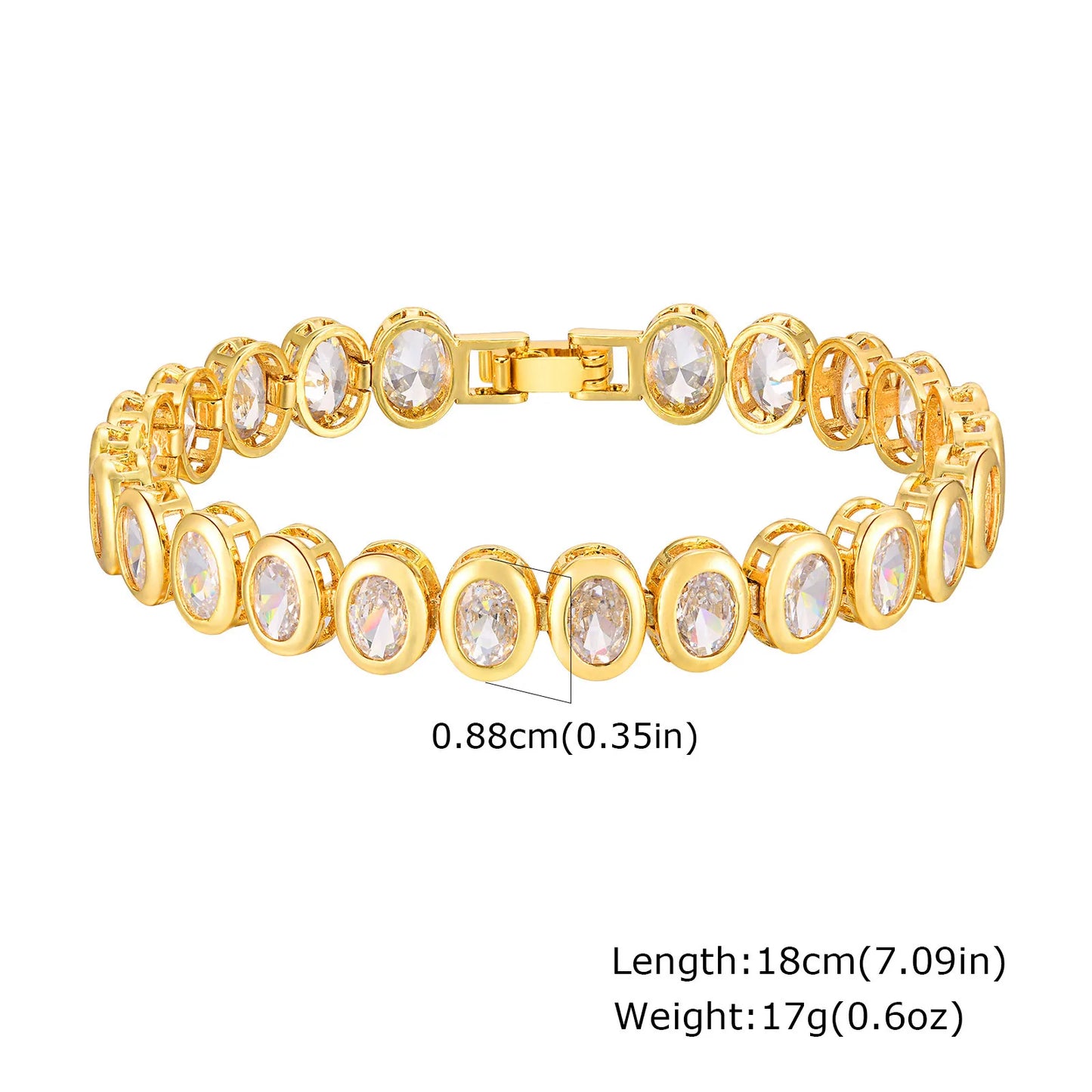 Gold Plated Chain & Link Bracelet W1