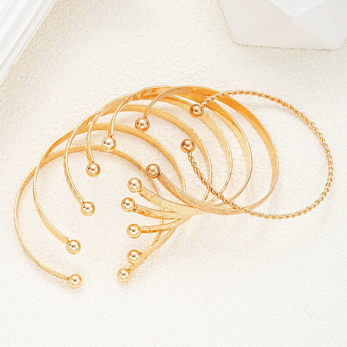 Gold Plated Bangles 7 pieces W2