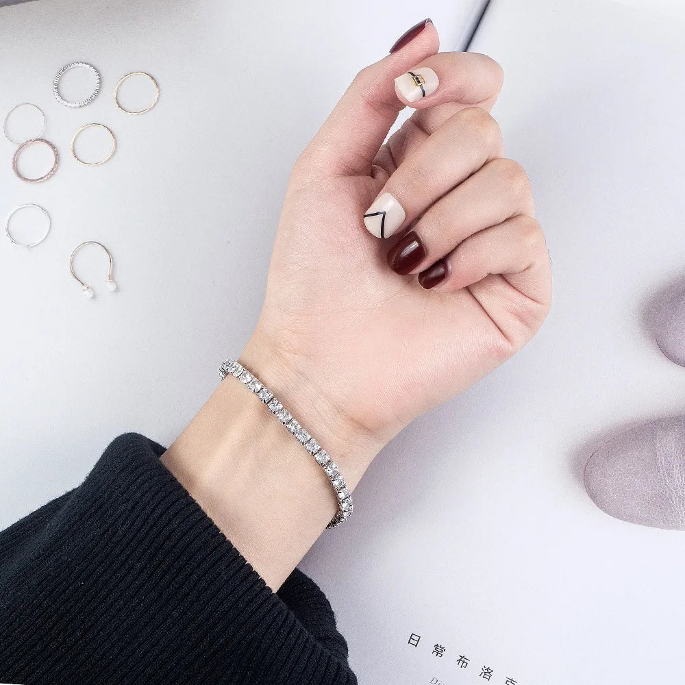 Bracelet Sterling Silver (925) & Zirconia