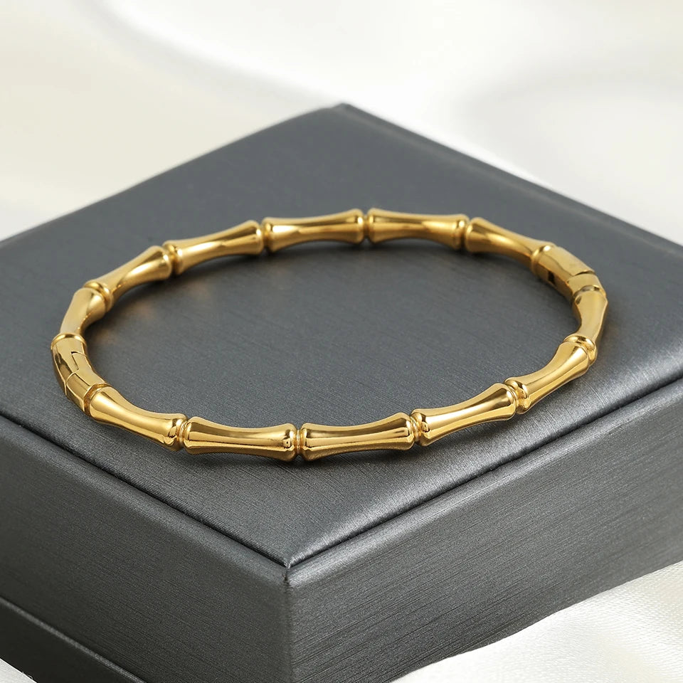 Gold Plated Stainless Steel Bangles W12