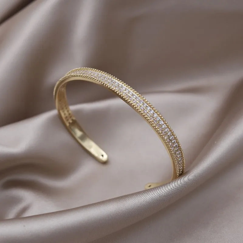 Gold Plated & Zirconia Crystals Bangles