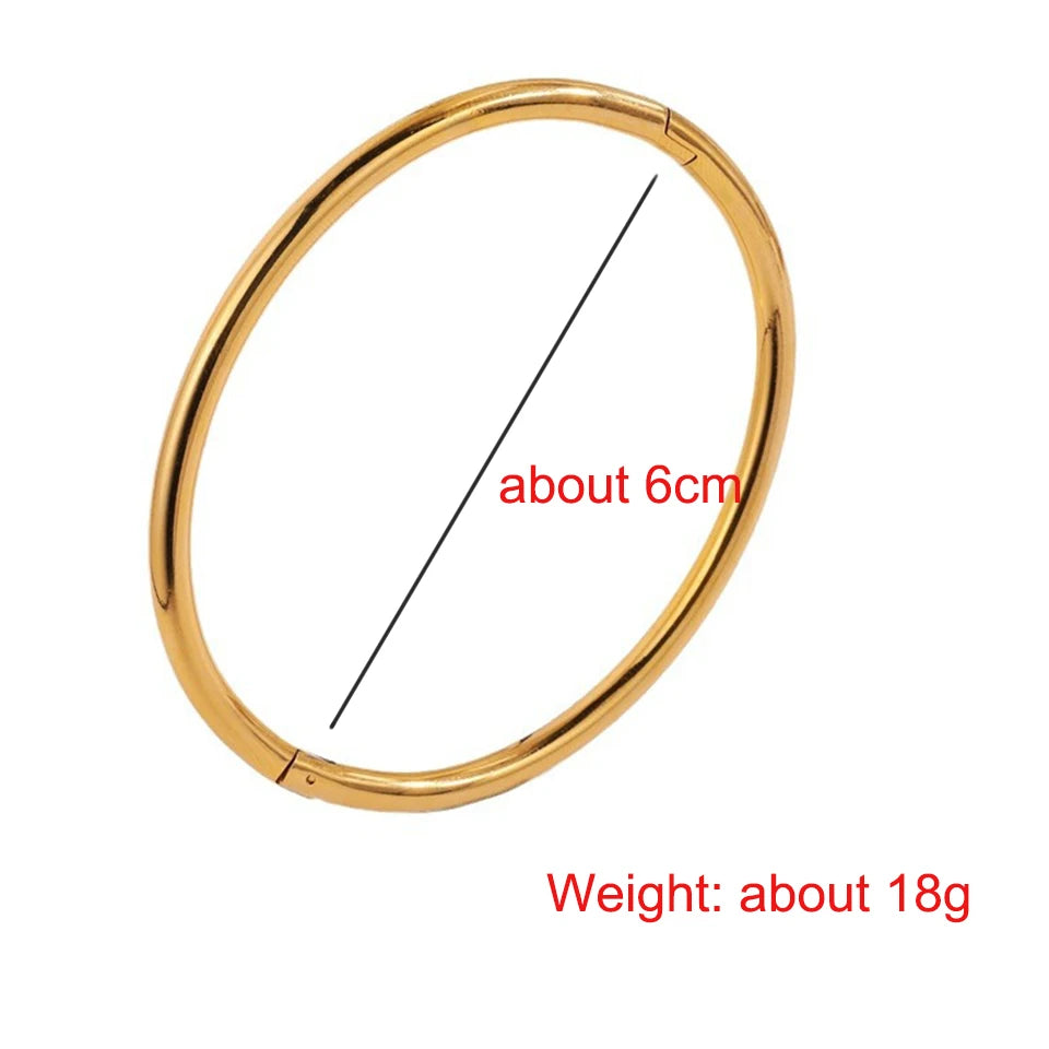 Gold Plated Stainless Steel Bangles W12