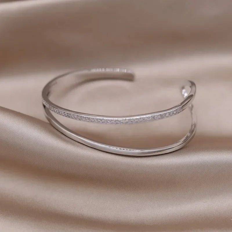 Gold Plated & Zirconia Crystals Bangles