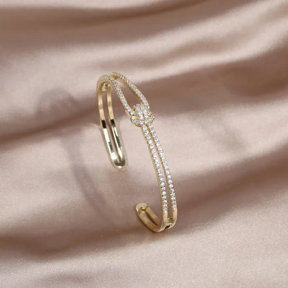 Gold Plated & Zirconia Crystals Bangles