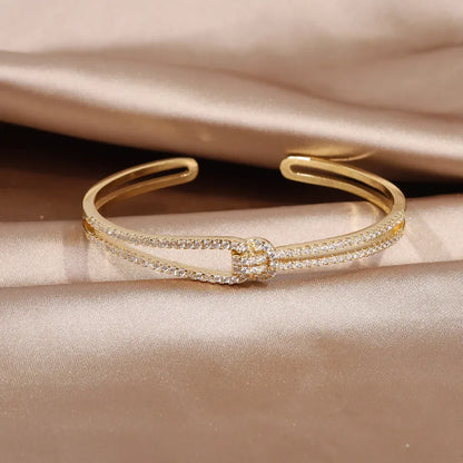 Gold Plated & Zirconia Crystals Bangles