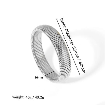 Fashion Bangle Elastic Gold Plated W5