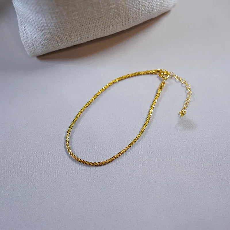 Gold Plated Steel (18k) Charm Bracelet W3