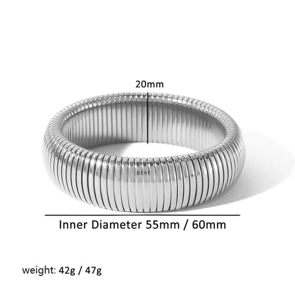 Fashion Bangle Elastic Gold Plated W5
