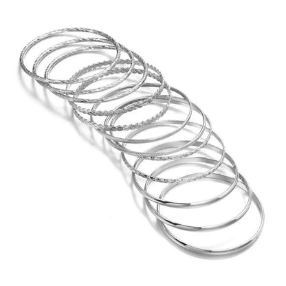 Gold Plated Bangles 12 pieces set W11