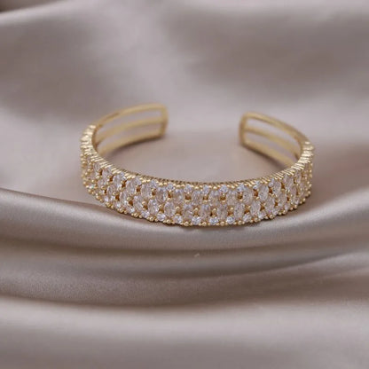 Gold Plated & Zirconia Crystals Bangles