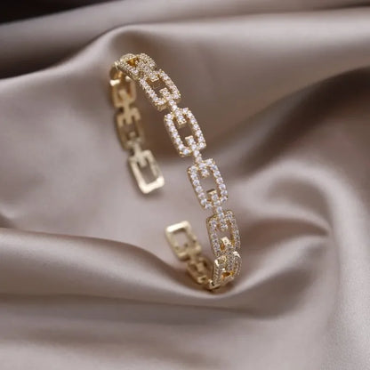Gold Plated & Zirconia Crystals Bangles