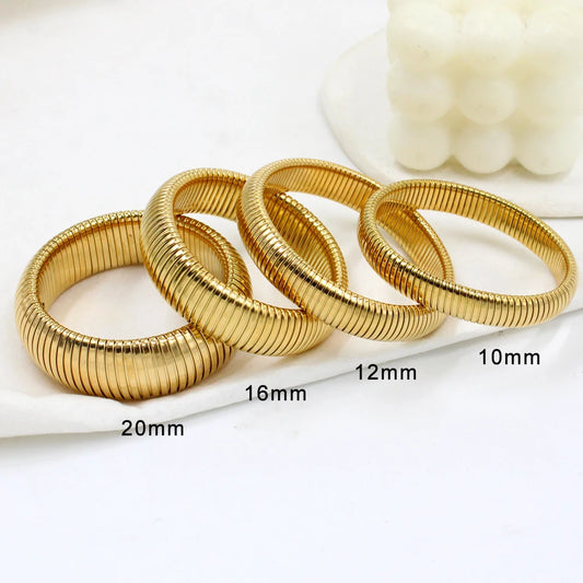 Fashion Bangle Elastic Gold Plated W5