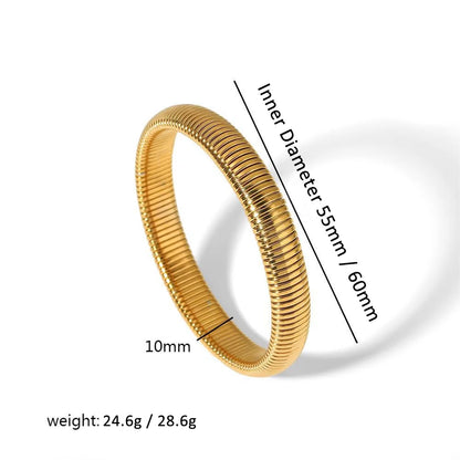 Fashion Bangle Elastic Gold Plated W5