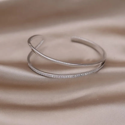 Gold Plated & Zirconia Crystals Bangles