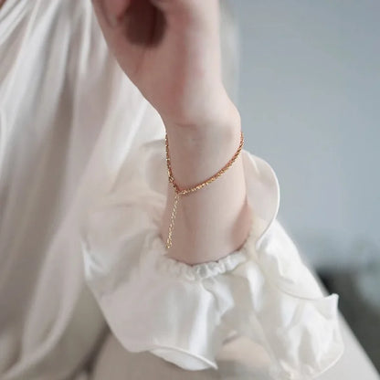 Gold Plated Steel (18k) Charm Bracelet W3