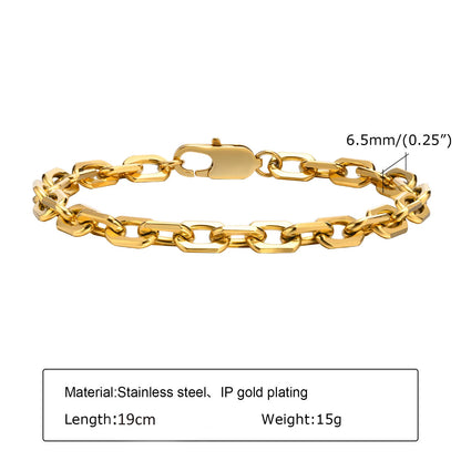 Gold Plated Bracelet Link Chain (single piece) W9