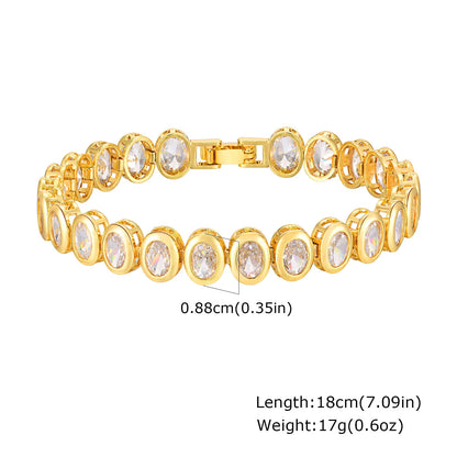 Gold Plated Chain & Link Bracelet W1