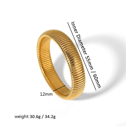 Fashion Bangle Elastic Gold Plated W5